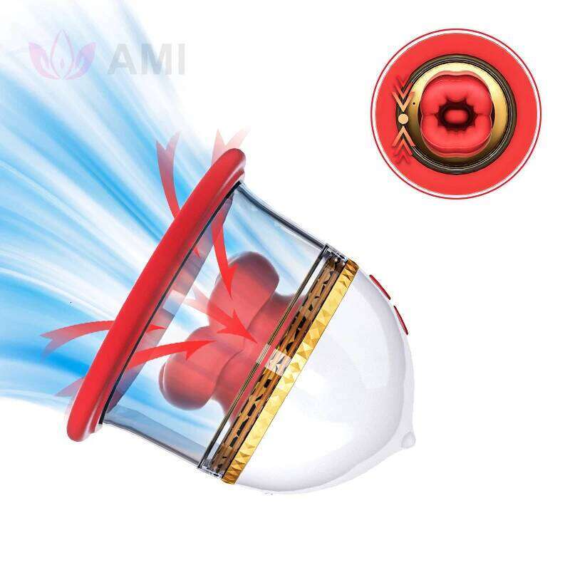 Big Mouth Breast Massage Female Masturbation Toy Nipple Licking Clitoral Stimulator Rose Sucking Vibrator for Sexual Pleasure W260305
