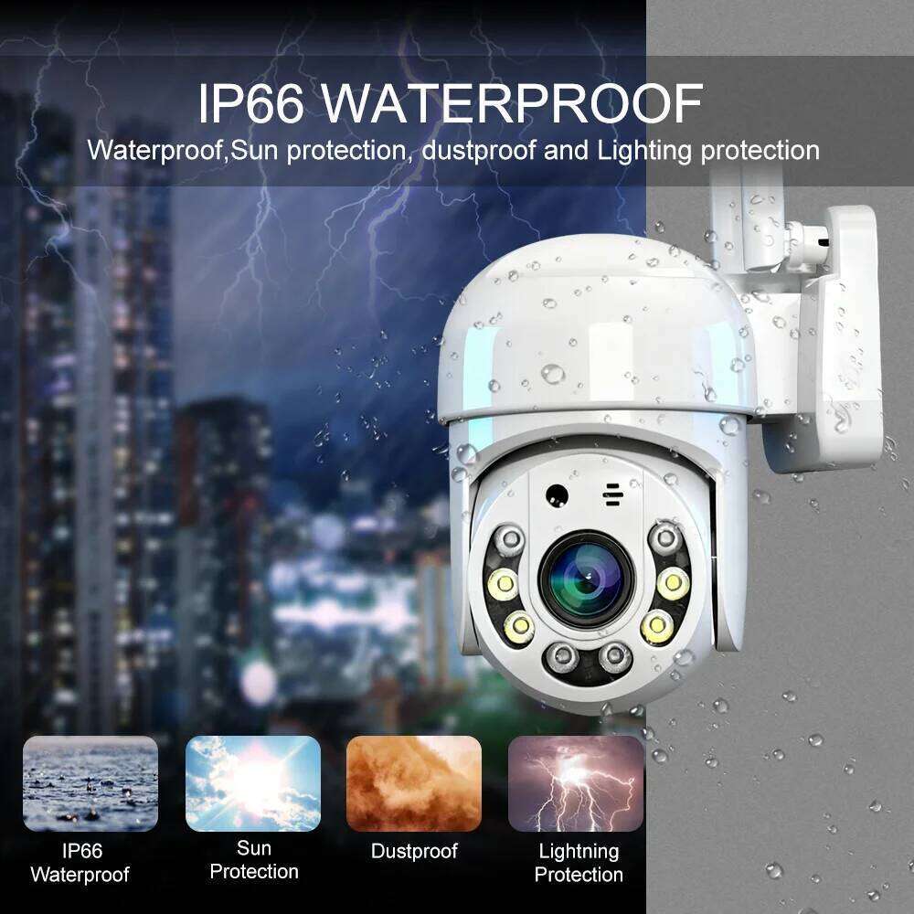 Wifi Outdoor Waterproof PTZ HD Security Video Wireless Camera AI Human Tuya Smart Life CCTV Surveillance Cam Kolintom App 26W0306