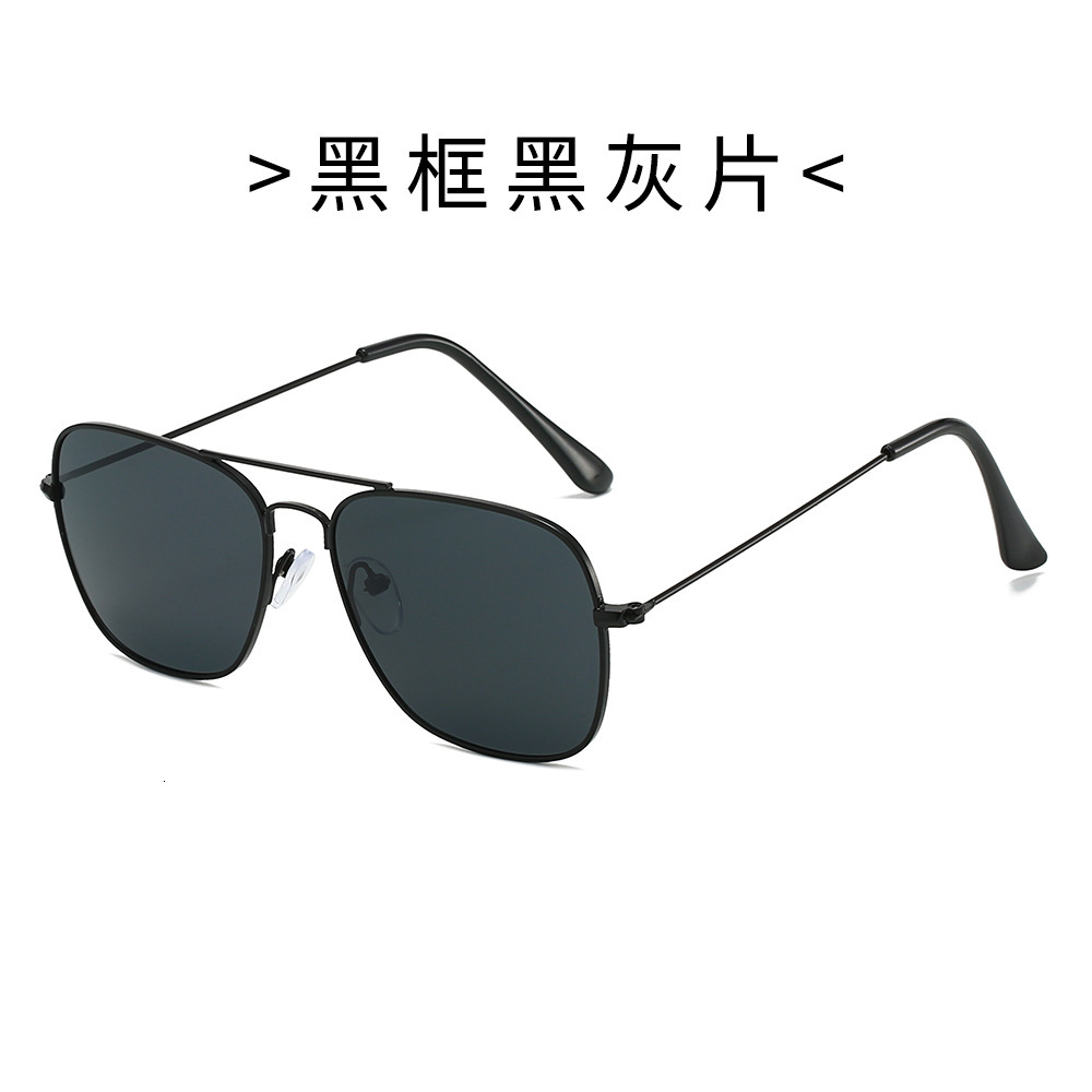 New high-end sunglasses, popular on foreign trade platforms, personalized metal double-bridge for driving, fishing, and cycling, versatile sunglasses