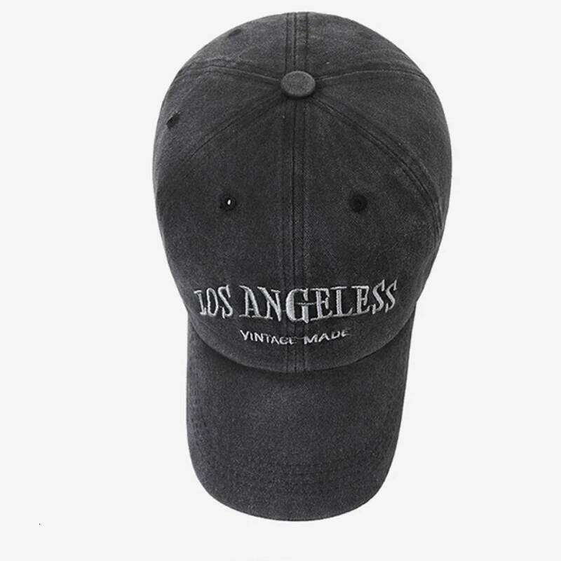 Vintage Distressed LOS ANGELESS Embroidered Baseball Cap with Soft Crown | Adjustable Streetwear Unisex Hat Y260304