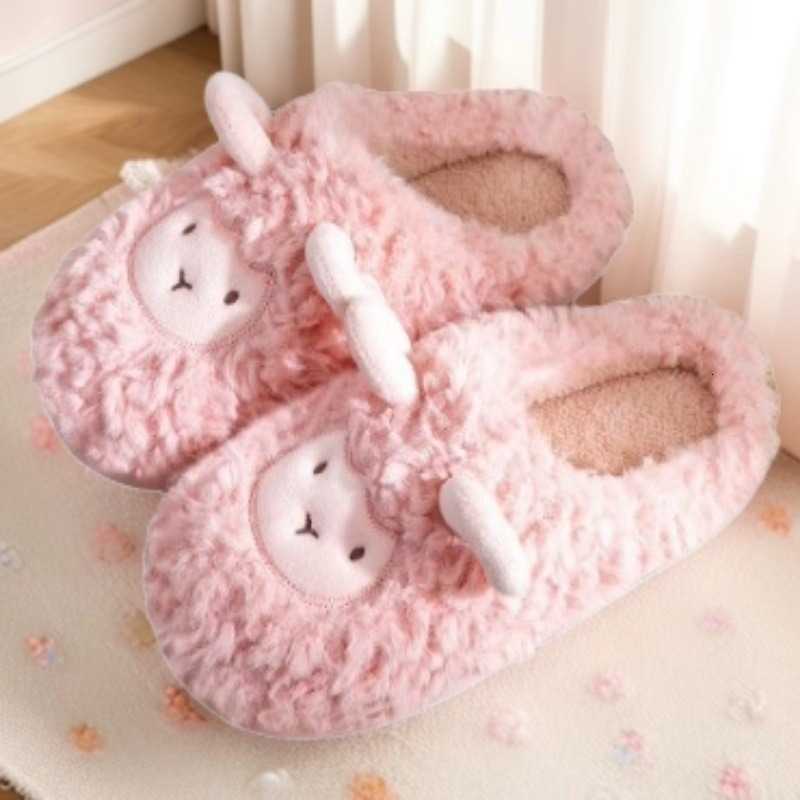 Cartoon cotton slippers for women indoor warm home use non-slip cute plush slippers S260305