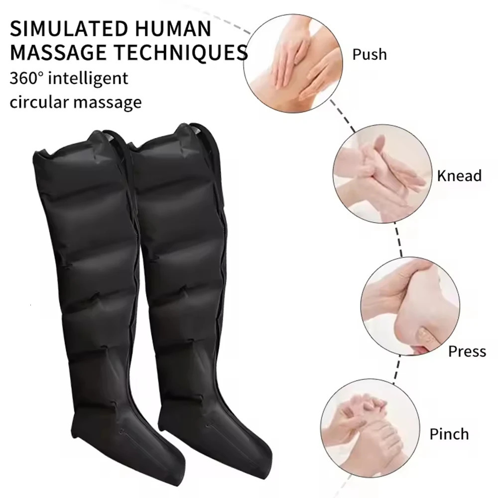 6 Airbag Air Compression Massage Boots Pneumatic Boots Used for Circulation and Leg Muscle Relaxation to Relieve Varicos Veins 260304