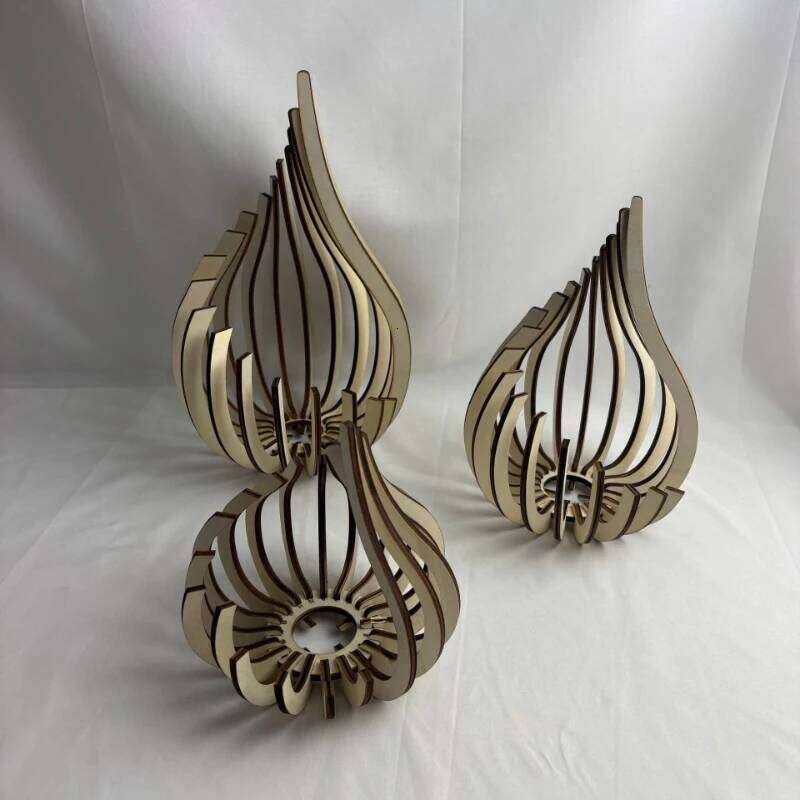 Artwork Streamline Wooden DIY Handmade Holder Decoration Ornament Candle Holder, Creating A Warm Atmosphere XJ260305