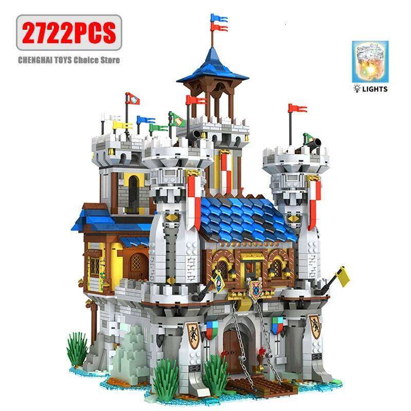 Medieval Series Architecture Building Blocks Model Middle Ages Castle Set MOC Street View Modular Tree House Bricks Toy Boy Gift Z260306