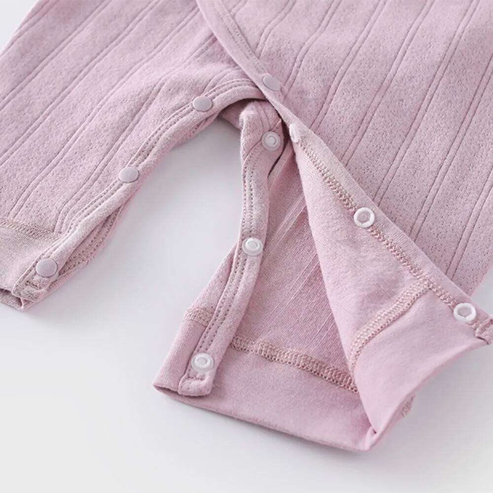 Newborn Onesie Cotton Solid Color Spring Autumn Winter Unisex Long Sleeve Baby Boy Girl Rompers 0-3 Months Hospital Clothes Z260306