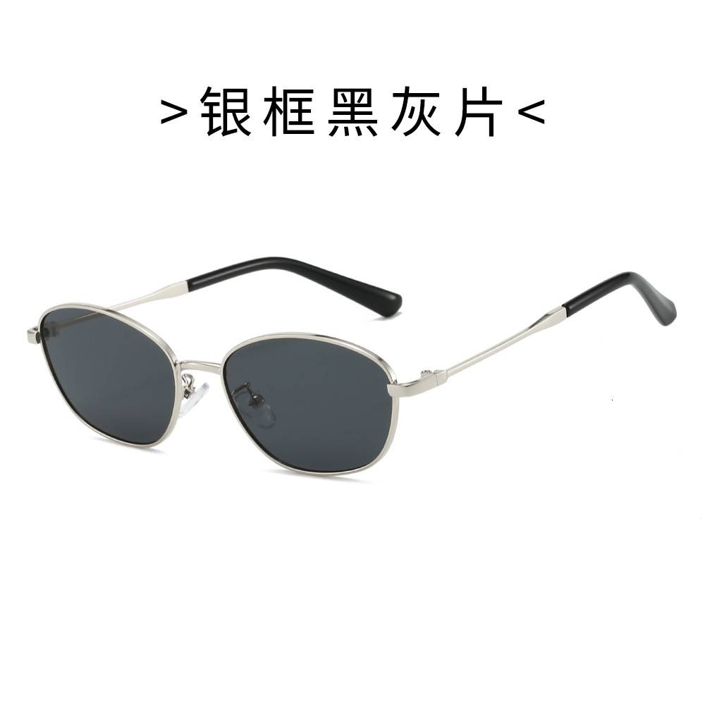 Free Shipping Eyewear's new European and American style metal frame cat-eye high-end sunglasses, UV protection, retro trendy driving sunglasses