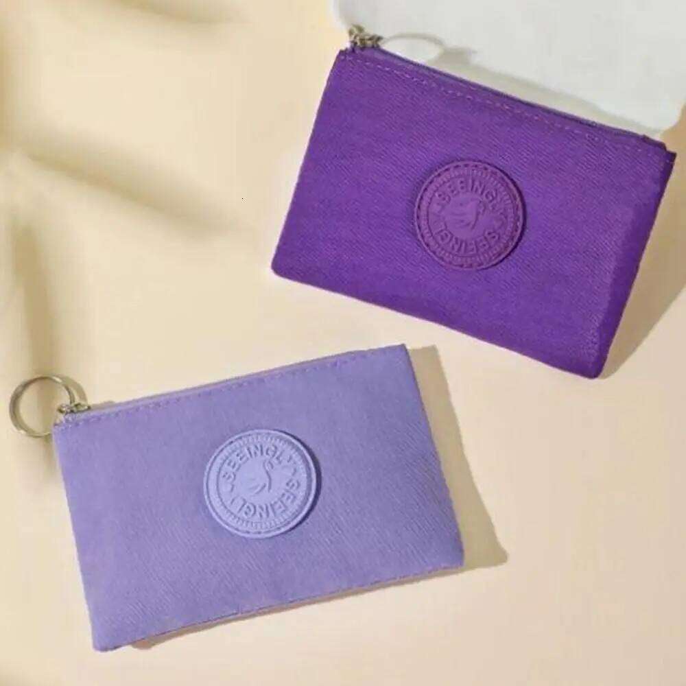 Portable Canvas Coin Purse Wear-resistant with Key Ring Credit Card Holoder Waterproof Wallet Money Bag Male Female C260304