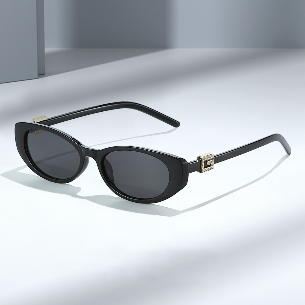 New 25 fashion trendy Korean-style oval small-frame sunglasses, European and American unisex sunglasses with UV protection