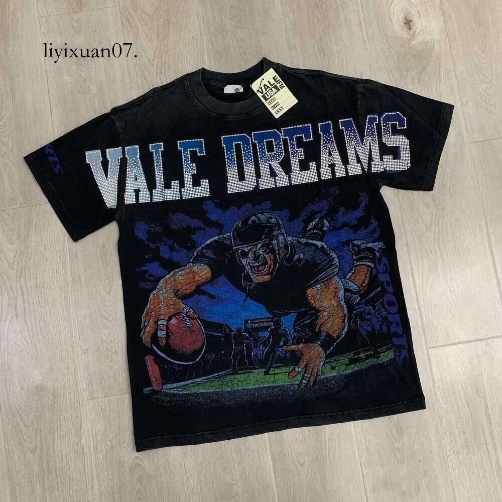 Velleys shirt Men Dreams Designer Mens T Shirts Vale Graphic Oversized Y2k Top Harajuku Gothic Cotton Short Valley Dreams Sleeve Shirt Men e18