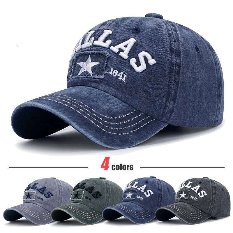 4 Colors Unisex DALLAS 3D Embroidered Baseball Cap Snapback caps Sun Dad hats Y260304