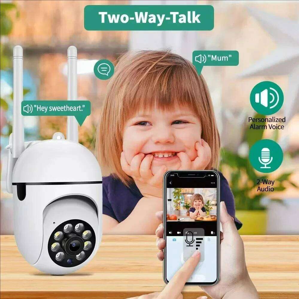 8MP Wifi IP Wireless Security Surveillance PTZ Camera 4X Zoom Cameras Tracking Two-way Audio HD Night Color Cam 26W0306