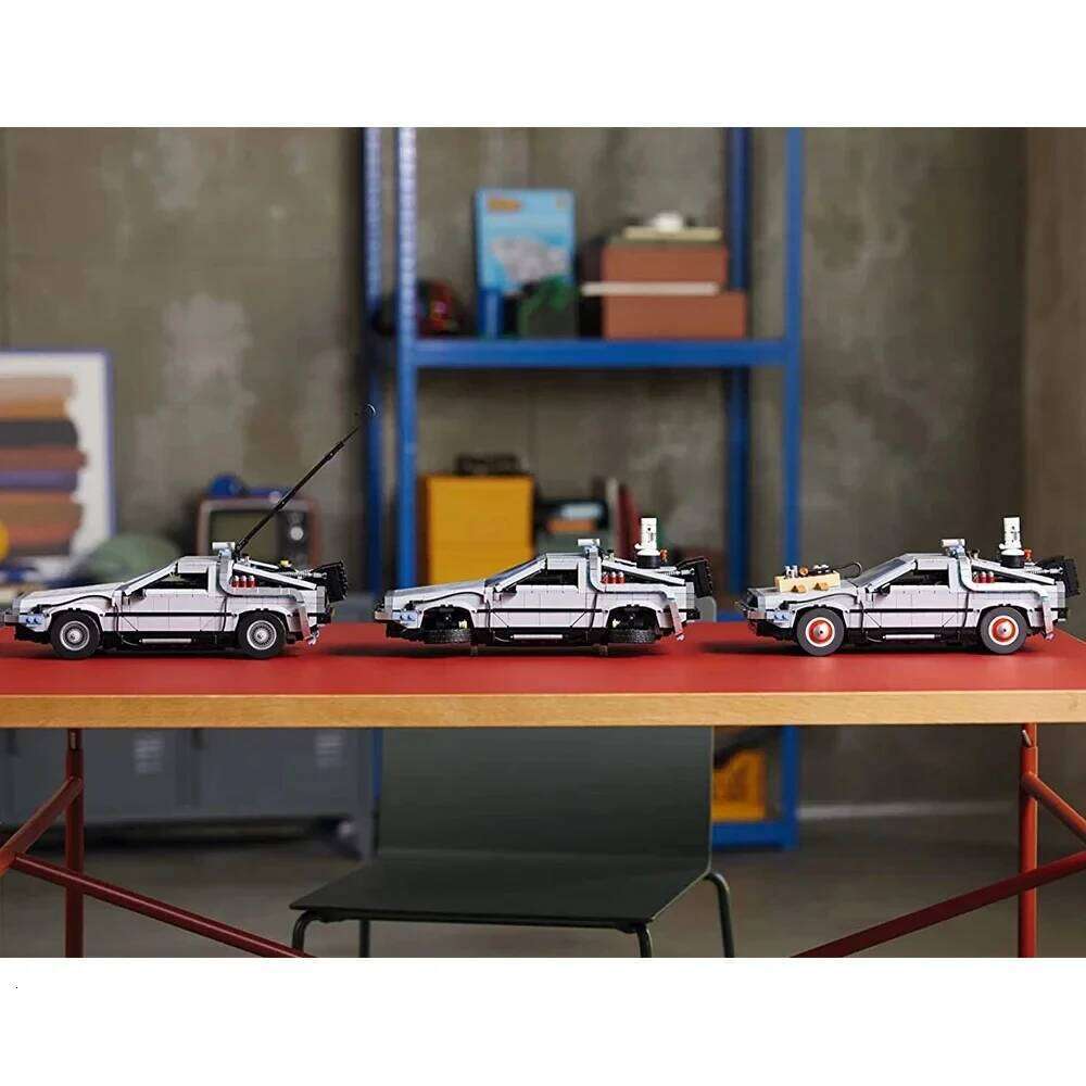 1872PCS Creative Back to the Future Time Machine Building Blocks Vehicle Model Car Assemble Bricks Toy Gift For Kid Adult Boy Z260305
