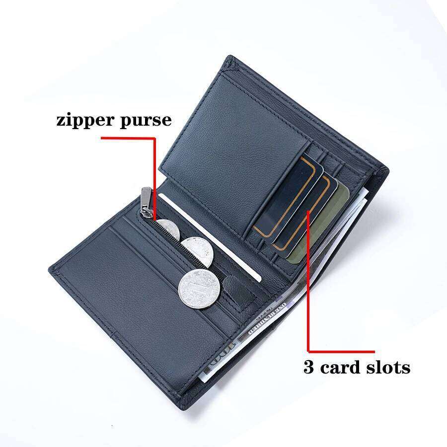 Men's Coin RFID anti-theft Genuine Leather Wallets Short Male Purse Card Holder Wallet For men and women C260304
