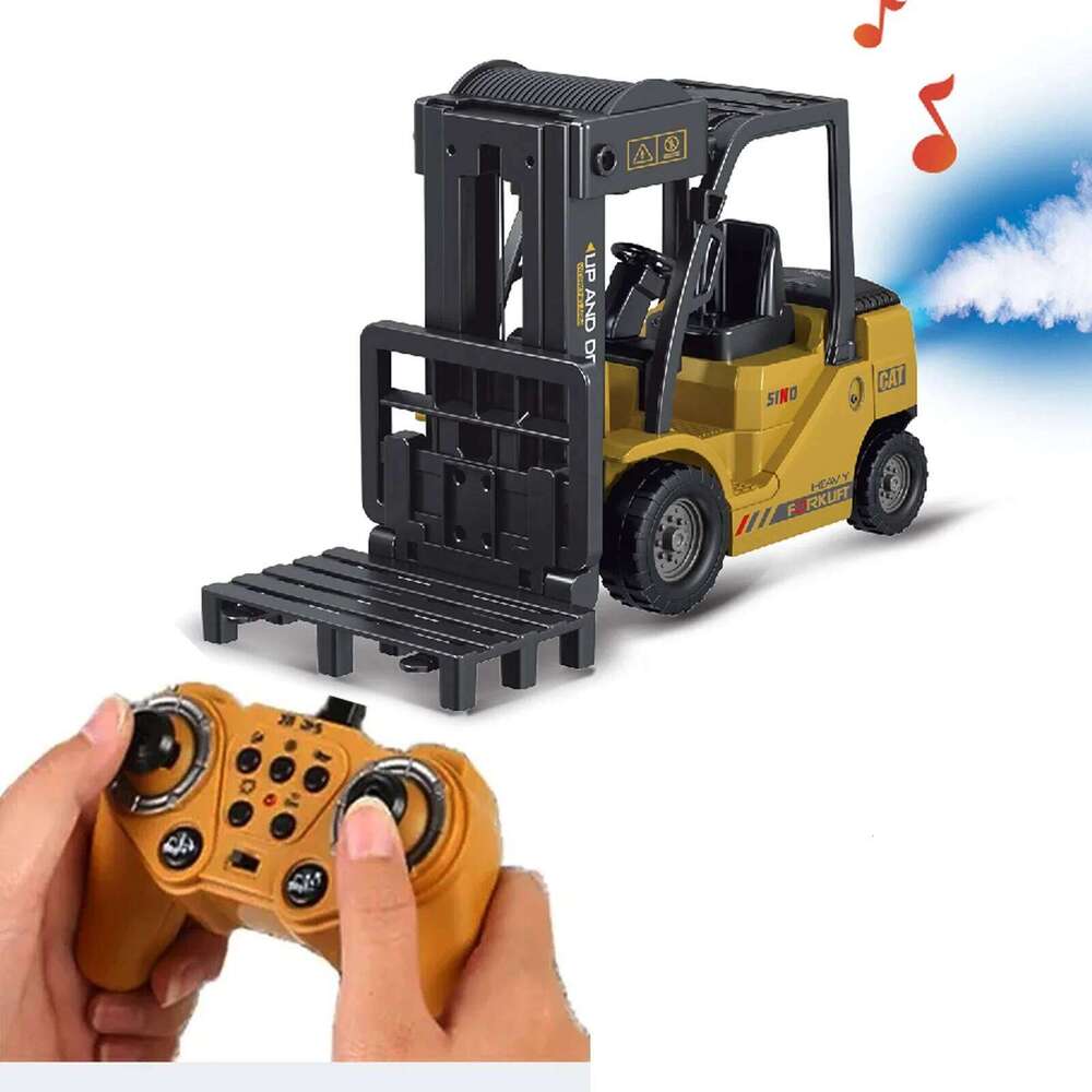 RC Trucks Forklift 2.4G Children Remote Control Cars Toys Boys Cranes Liftable Stunt Car Electric Vehicle for Kids Gift C260305