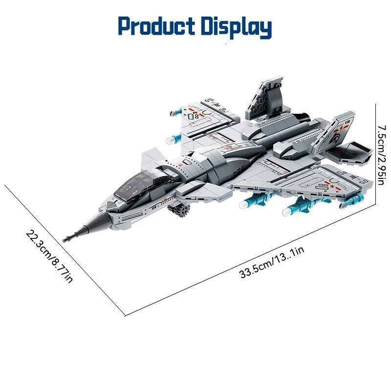 577pcs J-15 Carrier Fighter Jet Military Combat Armed Aircraft Building Blocks Shark Model Plane Bricks Educational Toy For Boys Z260305