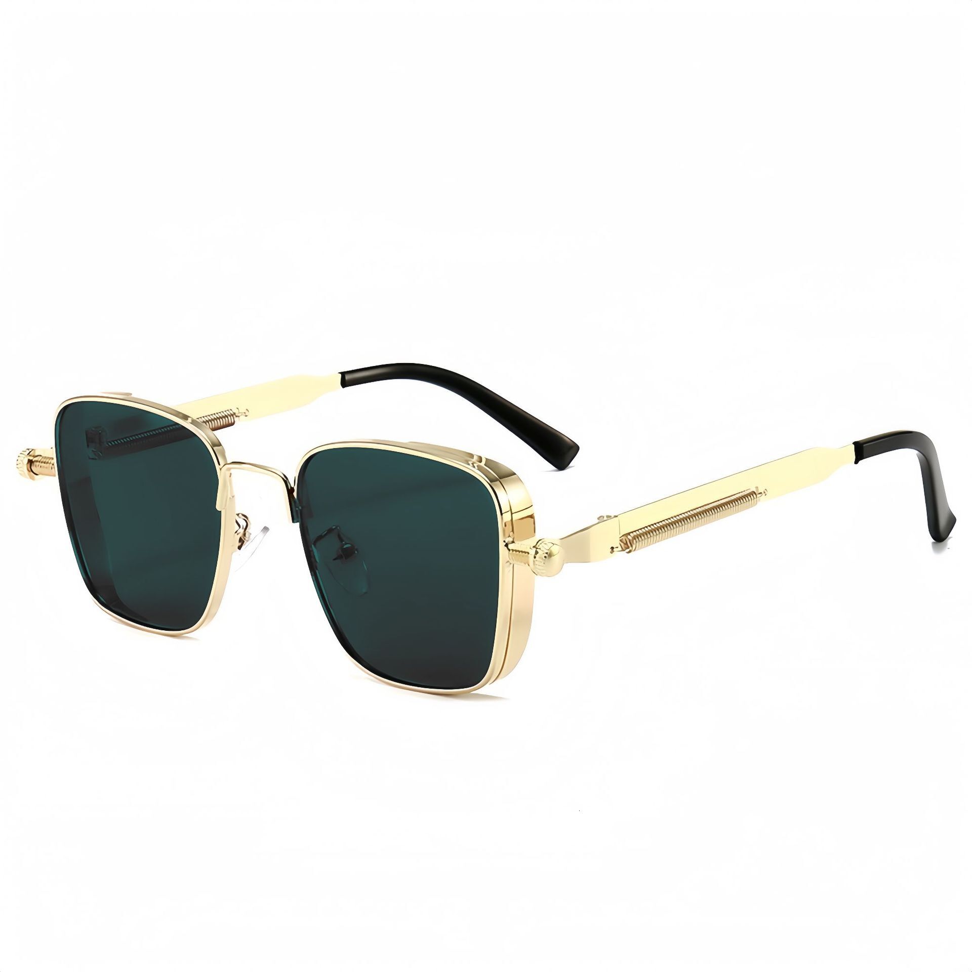 Designer Sunglasses New Square Frame Sunglasses Fashion Retro Steampunk Metal Outdoor Bicycle Sunglasses European And American High End Sunglasses Wit