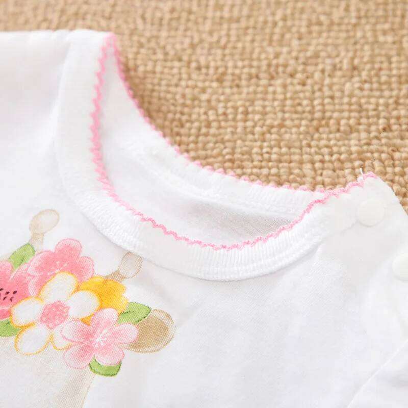 Newborn Baby Clothing Solid Color Fashionable Long Sleeved Cute Giraffe Girl Spring And Autumn Jumpsuit Z260306