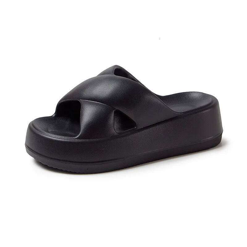 Litfun Women Soft Sole Slides Home Slippers Thick Bottom EVA Shoes Female Non-Slip Cross Sandals Outdoor Beach Flip Flop