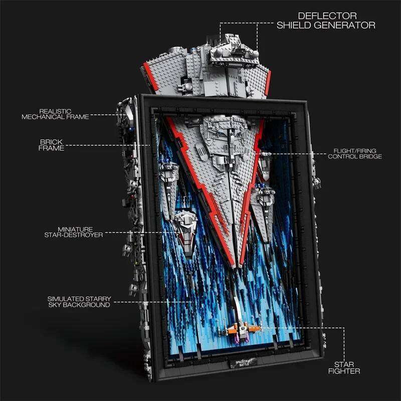 5964PCS Shuttle Spacecraft Picture Model Building Blocks Battleship 3D Wall Photo Frame Bricks Toys For Kids Holiday Gifts Z260306