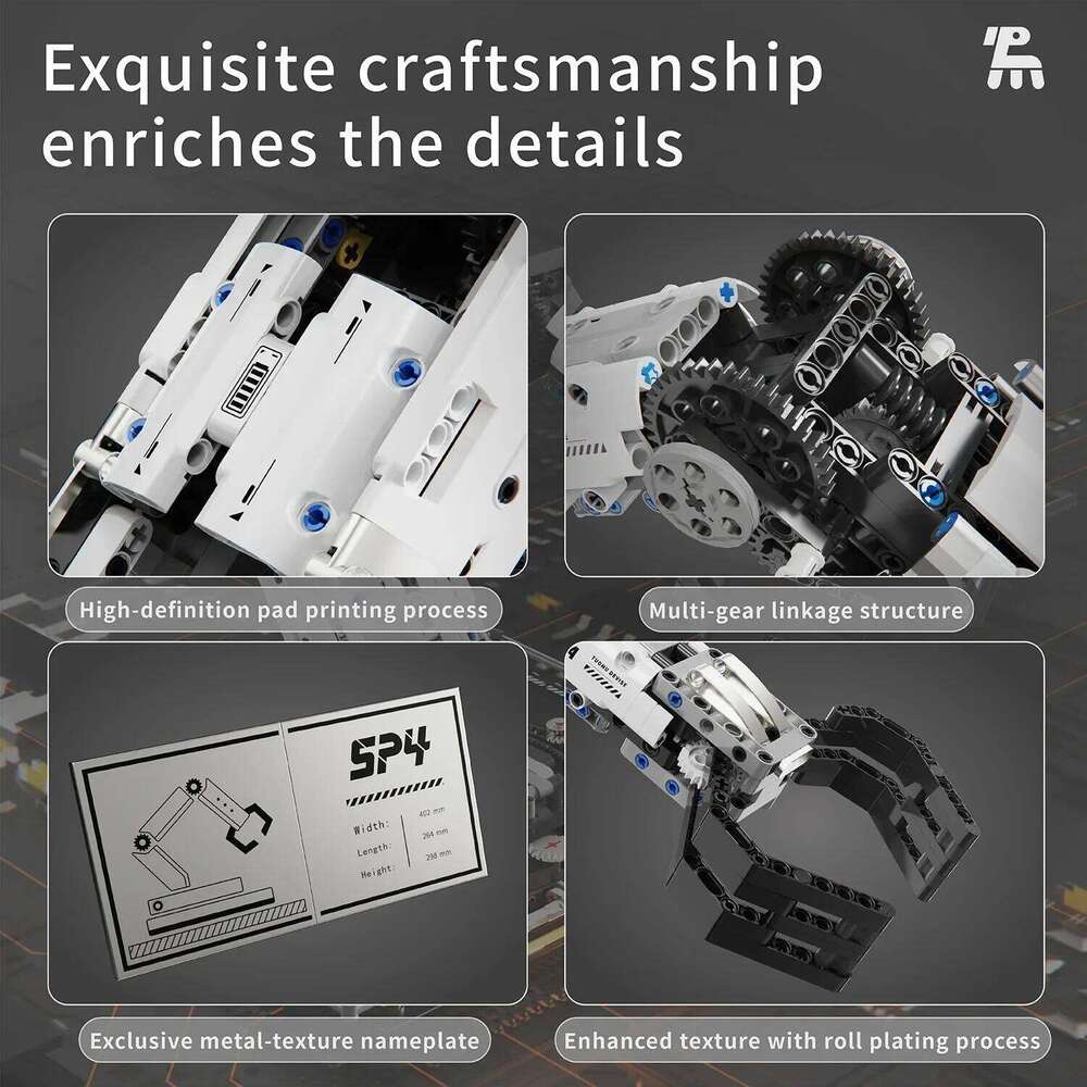 784Pcs Technical APP Remote Control Programming Robotic Arm Building Blocks Kits MOC Assembling Bricks Model Toys for Boys Gifts Z260306