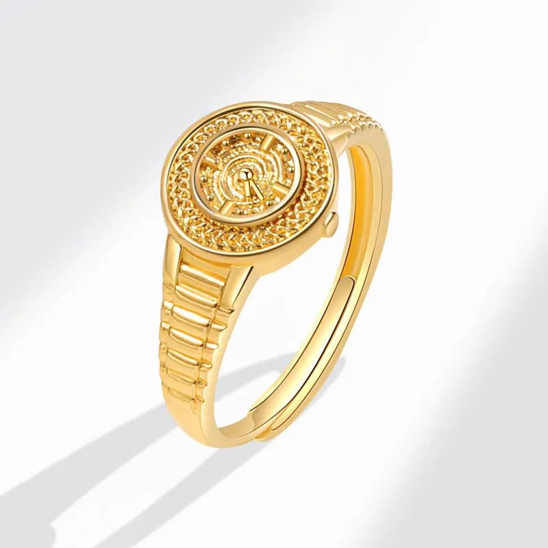 European and American wholesale selling Golden small gold watch ring for women 520 I love you clock watch ring ins Valentine 260302