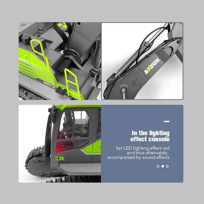 1/14 HUINA 1593 582 RC Excavator Dumper Truck crawler Alloy Tractor Loader 2.4G Radio Controlled Car Engineering toy for boy C260305