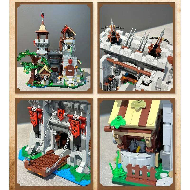 Holy Spirit Knights Fortress building blocks Architecture MOC Medieval Castle Model Bricks puzzle toys for adult holiday gift Z260306