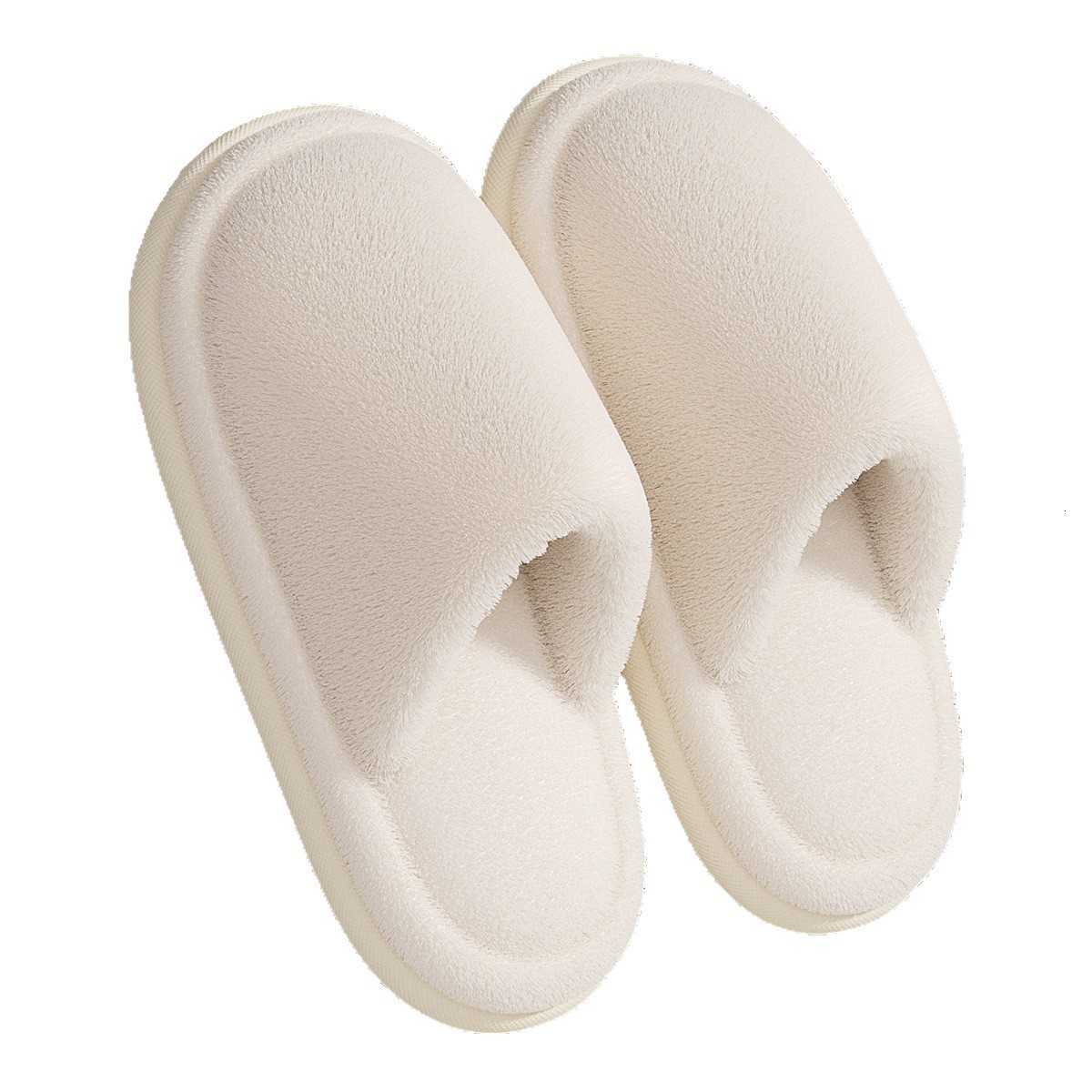 Womens cotton slippers for autumn and winter 2025 new indoor home silent non-slip warm plush slippers for men S260305