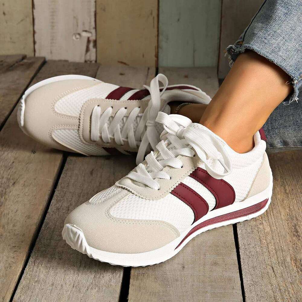 2025 Spring/summer Women's Sneakers Platform Female New Striped Casual Running Comfortable Vulcanized Shoes