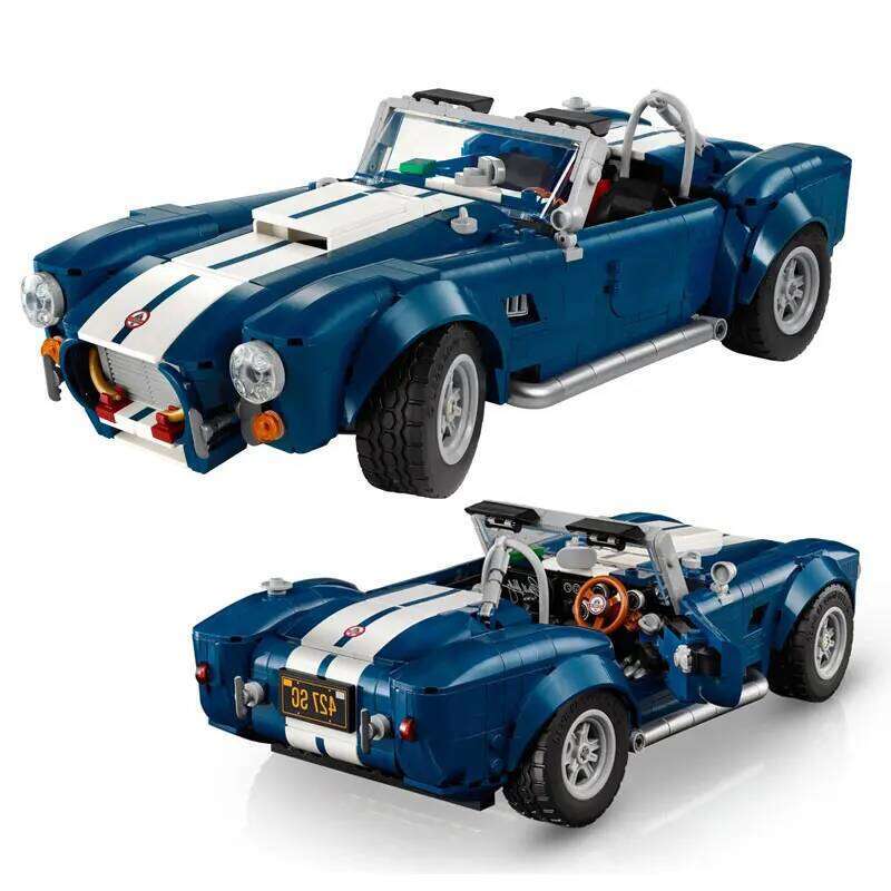 1241PCS Creative Shelby Cobra 427 S/C Sport Racing Car Building Blocks Assemble Bricks Vehicle Toy Gift For Children Kids Z260305