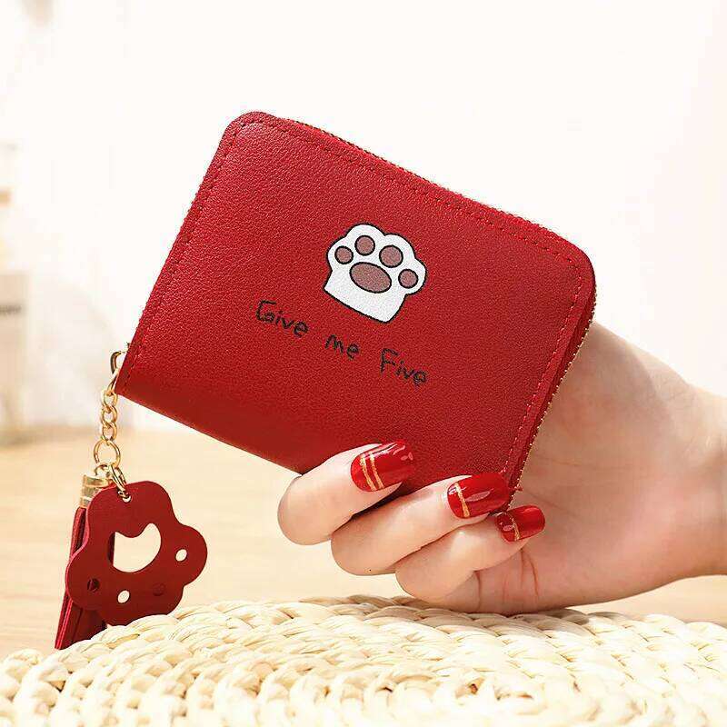 2024 new Korean ladies short zipper large capacity wallet Joker fashion simple student clutch bag C260304