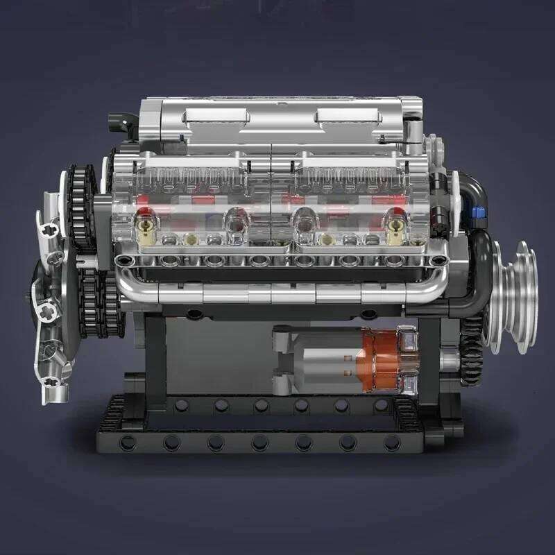 V8 Engine Model 10088 Technik Building Blocks Electrically Powered Educational Toy Creative Party Souvenirs Guest Gifts Z260306