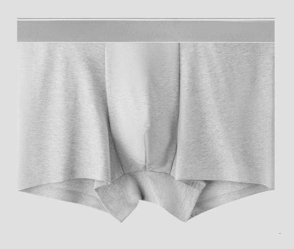 Men's mid-thigh underwear - suitable for all seasons, plain color, seamless, breathable, antibacterial, four-cornered underwear for men H260306