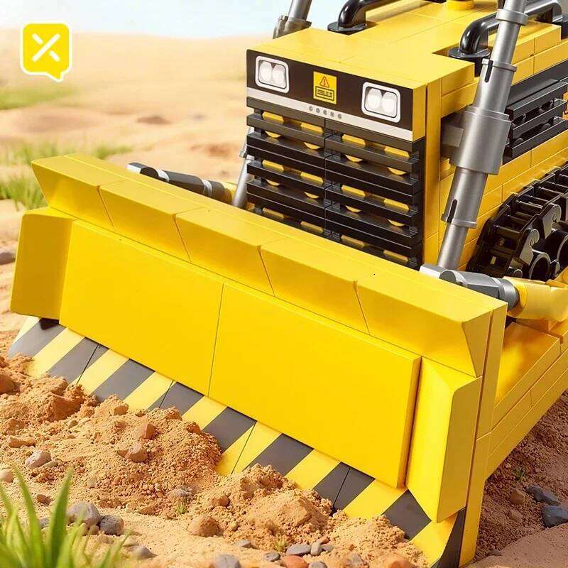 DIY Kids Construction Bulldozer Brick Toy Movable Engineering Vehicle Inertial Sliding Educational Building Set for Boys & Girls Z260305