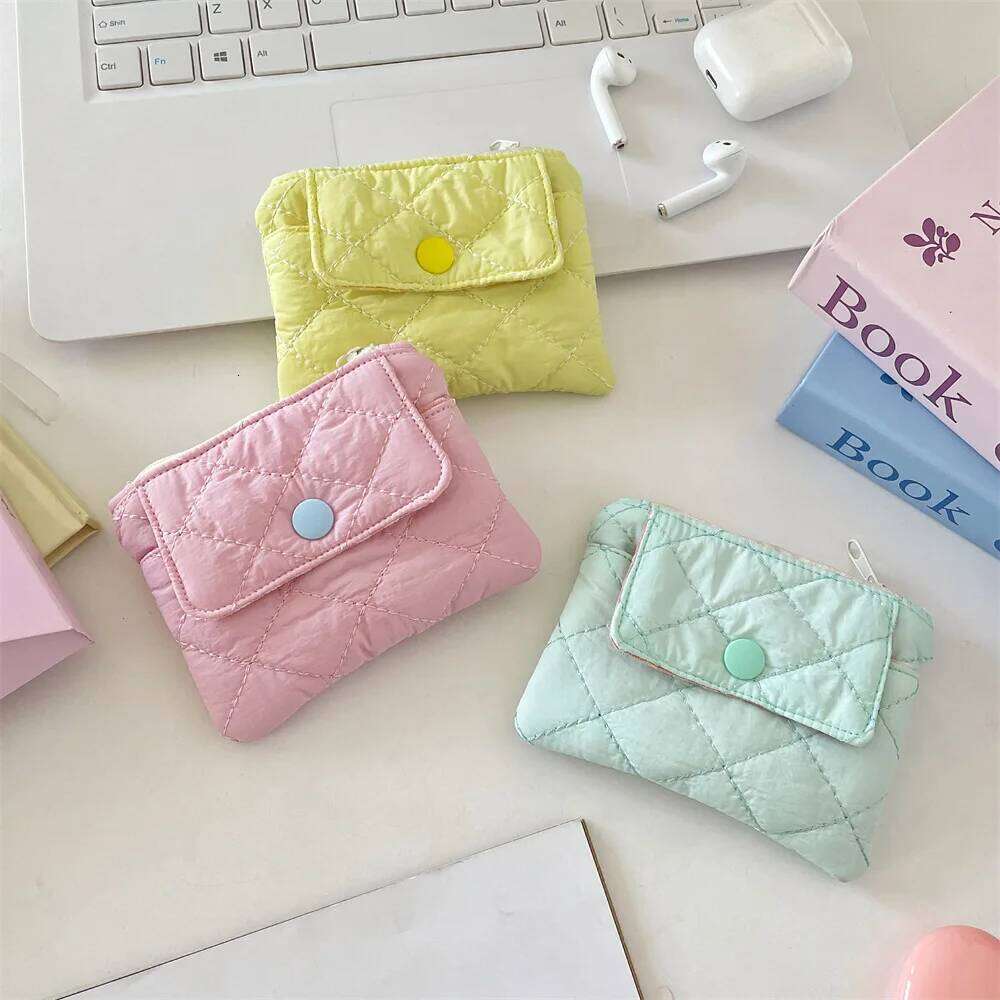 Simple Zipper Kid Storage Pouch Money Pocket Solid Color Coin Key Bag Women Men Cute Wallet Mini Purse C260304