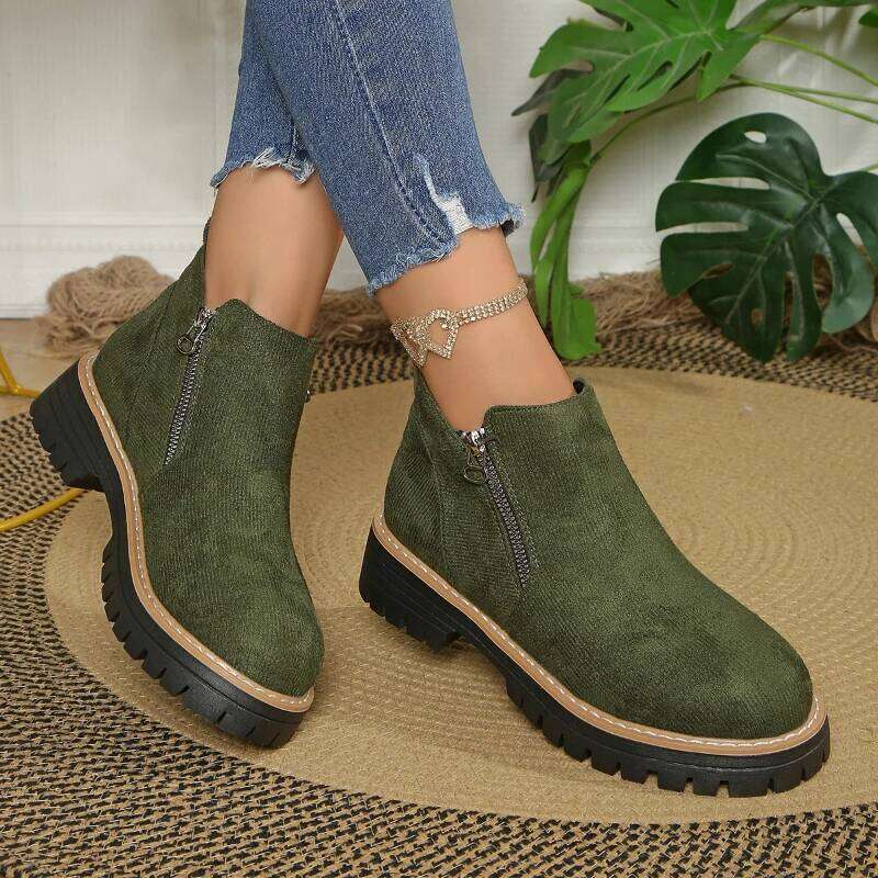 2025 New Women's Thick Bottom Anti slip Wear resistant Short Fashionable Comfortable and Casual Fashion Boots