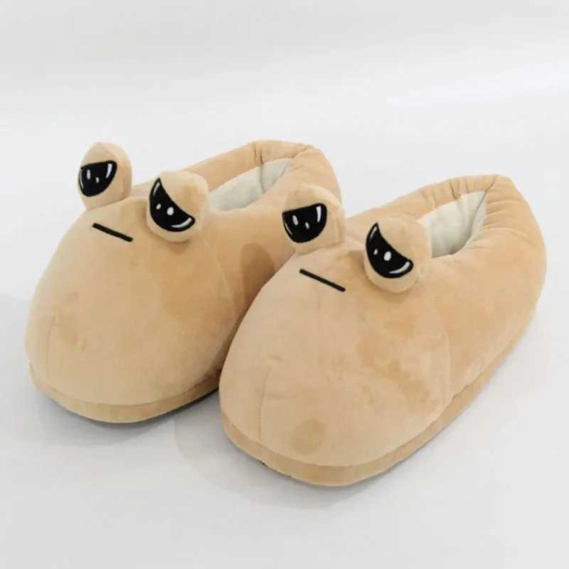 The Maw Pou Cotton Slipper Anime Plush Slippers Kawaii Cartoon Soft Stuffed Fluffy Thick Non-slip Shoes Alien Pou Doll Home Indo S260305