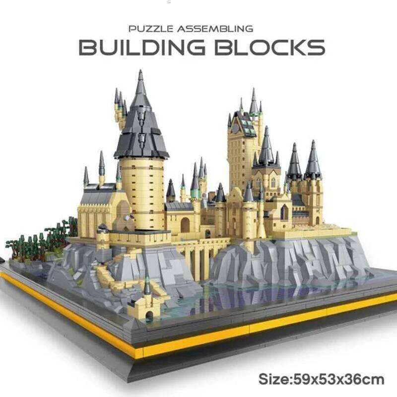 MOC Movie Large Castle Series Magic School Wizardry Street View Modular Architecture Building Blocks Model Kids Toys Boys Gifts Z260306