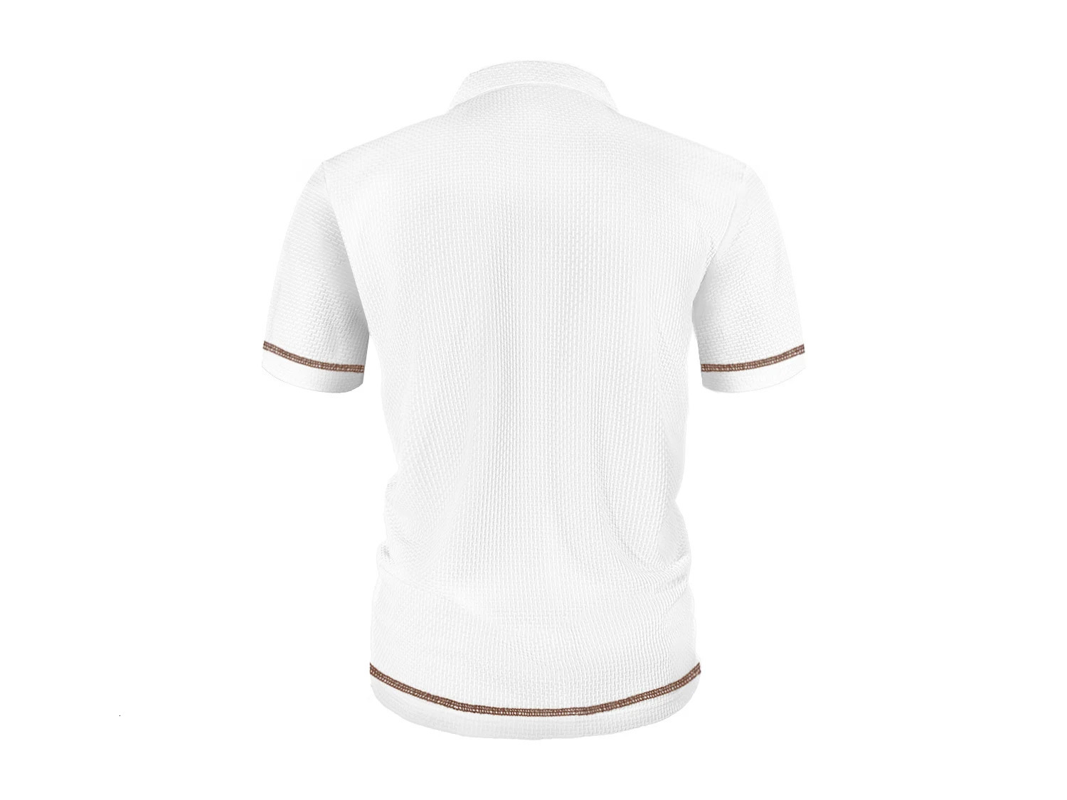 Summer ice silk lapel mens short-sleeved T-shirt mens clothing top 260304