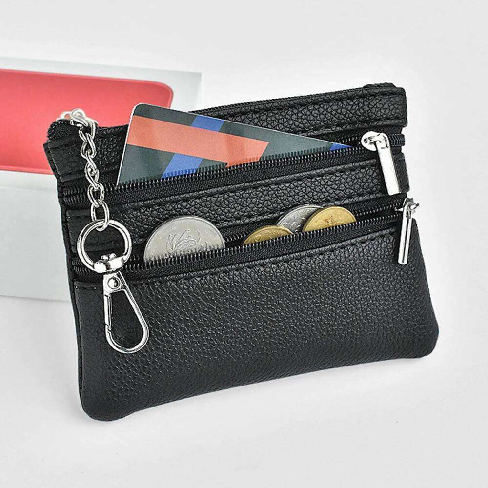 Multifunctional PU Leather Coin Purse Waterproof Wear-resistant Credit Card Holoder Zipper Wallet Money Bag Women Men C260304