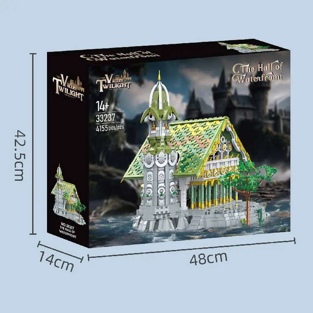 4155Pcs The Hall of Waterfront Blocks Toys Medieval Architecture Model Building Sets Collectible Ideas Gifts for Adults Z260306