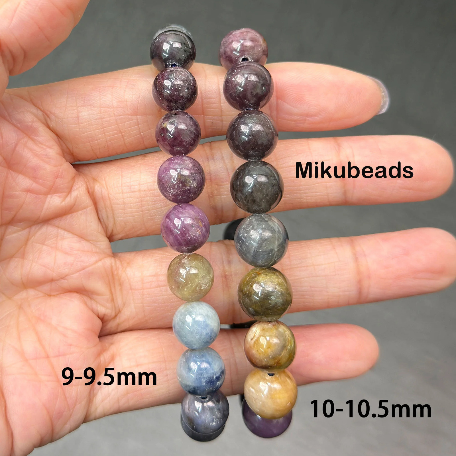 Natural Rare Multicolour Sapphire 9-105mm Smooth Round Loose Beads For Making Jewelry DIY Necklace Bracelet Or Gift Wholesale 260302