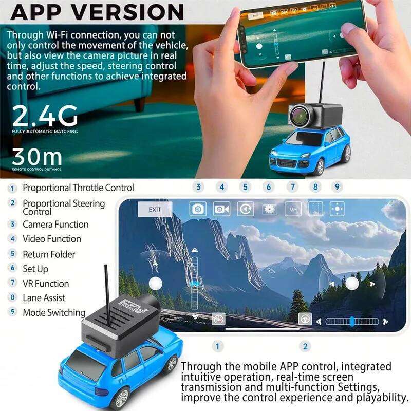 WLtoys 6401 1:64 Mini Car 2.4G Remote Control with 720P FPV Camera & WiFi APP, 2025 New RC Racing Toy Gift for Boys Girls C260305