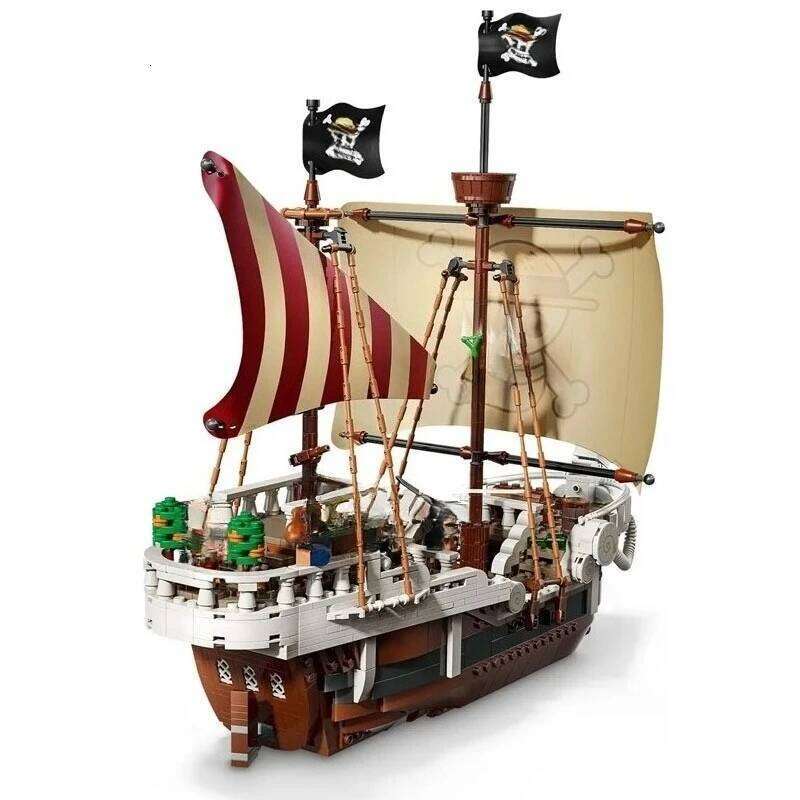 Amine The Going Merry and Thousand Sunny Pirate Ship Building Blocks With Figures Assemble Bricks Toy Gift For Adult Children Z260305
