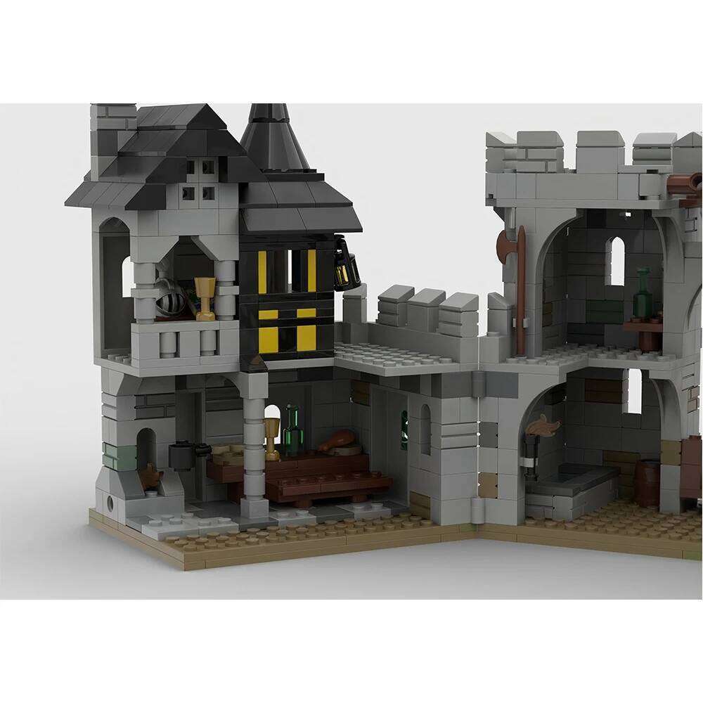 888PCS Falcon's Fortress medieval Castle Black Falcons Model Building Blocks Bricks Children birthday toys Christmas gifts Z260306