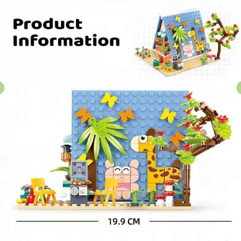 Sluban 341PCS Pink Dream DIY Building Blocks Set Educational Camp Cabin Creative Bricks Kit for Girls Gift Z260305