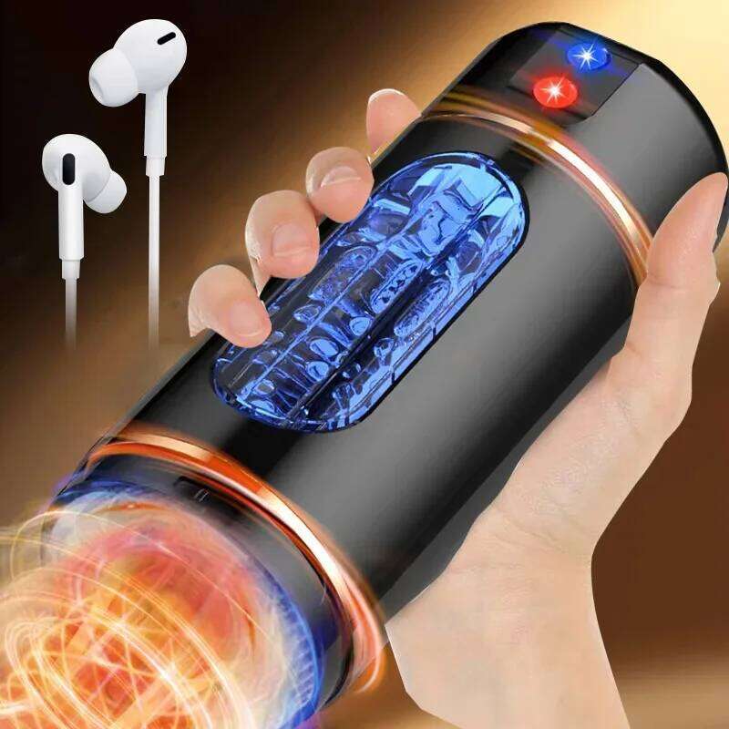Automatic Masturbation Cup Intelligent Voice Men's Masturbator Pocket Pussy Penis Training Vibrator Sex Toy Machine Man Adults18 W260305