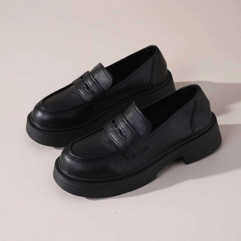 2025 Autumn & Winter New Women's Shoes, Retro British Style Thick-Soled, Comfortable Casual Office Shoes