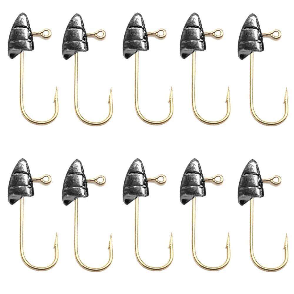 10pcs/lot Micro Jig Head 1.4g-5g Ice Hook Mini Crank Fishhook Soft Lure Fishing Accessories S260305