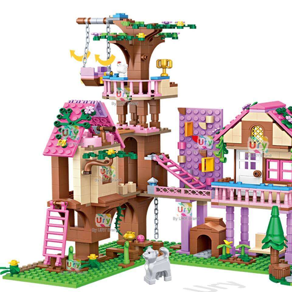 Friends City Tree House Summer Holiday Villa Castle Garden Swimming Pool Building Blocks Sets Figures DIY Toys for Girls Gifts Z260305